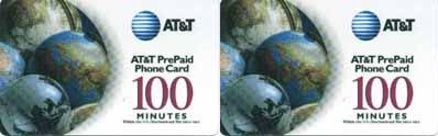 AT&T 100 minute prepaid calling cards Order the AT&T 100 minute calling card. Compare prices on the AT&T prepaid calling cards.